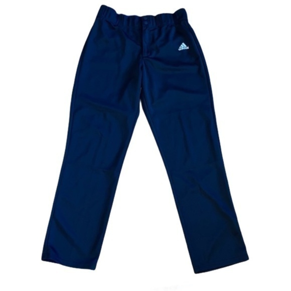 Adidas pants zipper and snap shut black Medium